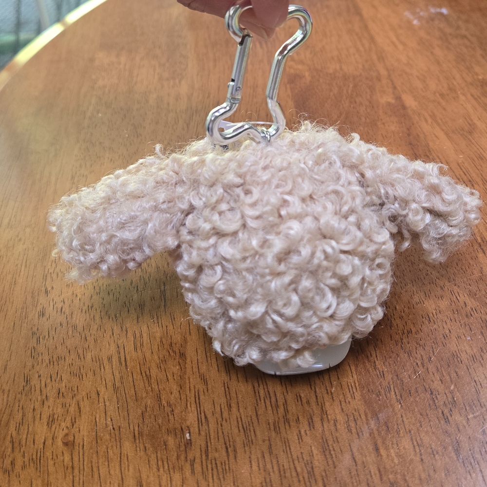 NWT BBW Golden Doodle Pup Pocketbac Holder Keychain + 1 Free Hand Sanitizer - Picture 6 of 6
